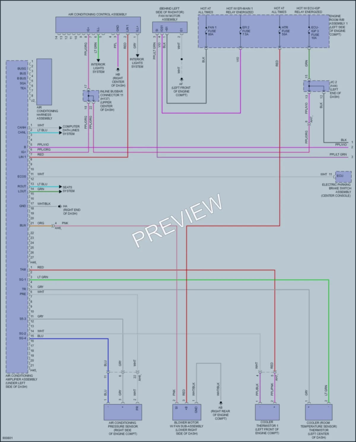 2025 Toyota CamryHybrid Air Conditioning wiring diagram preview