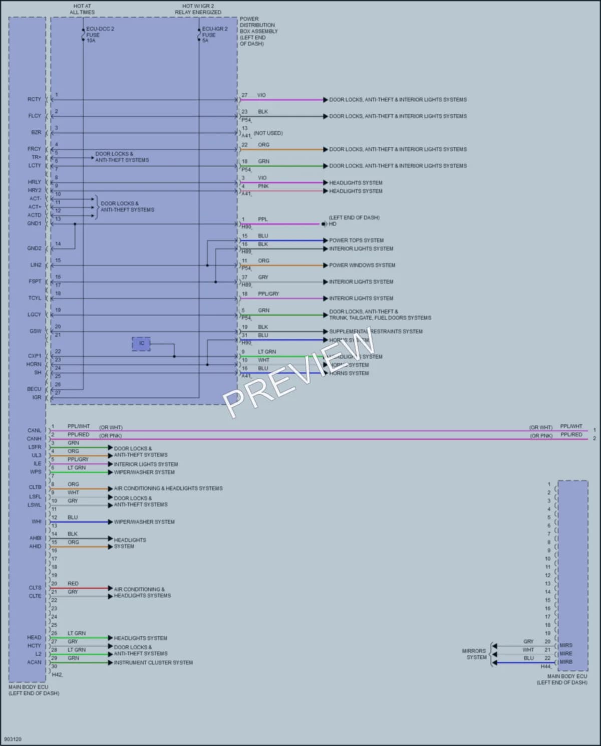 2025 Toyota CamryHybrid Body Control Modules wiring diagram preview