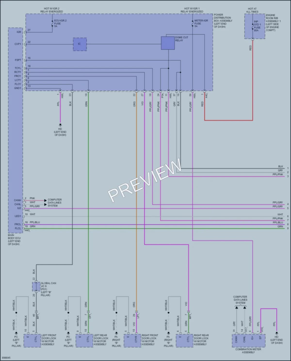 2025 Toyota CamryHybrid Interior Lights wiring diagram preview