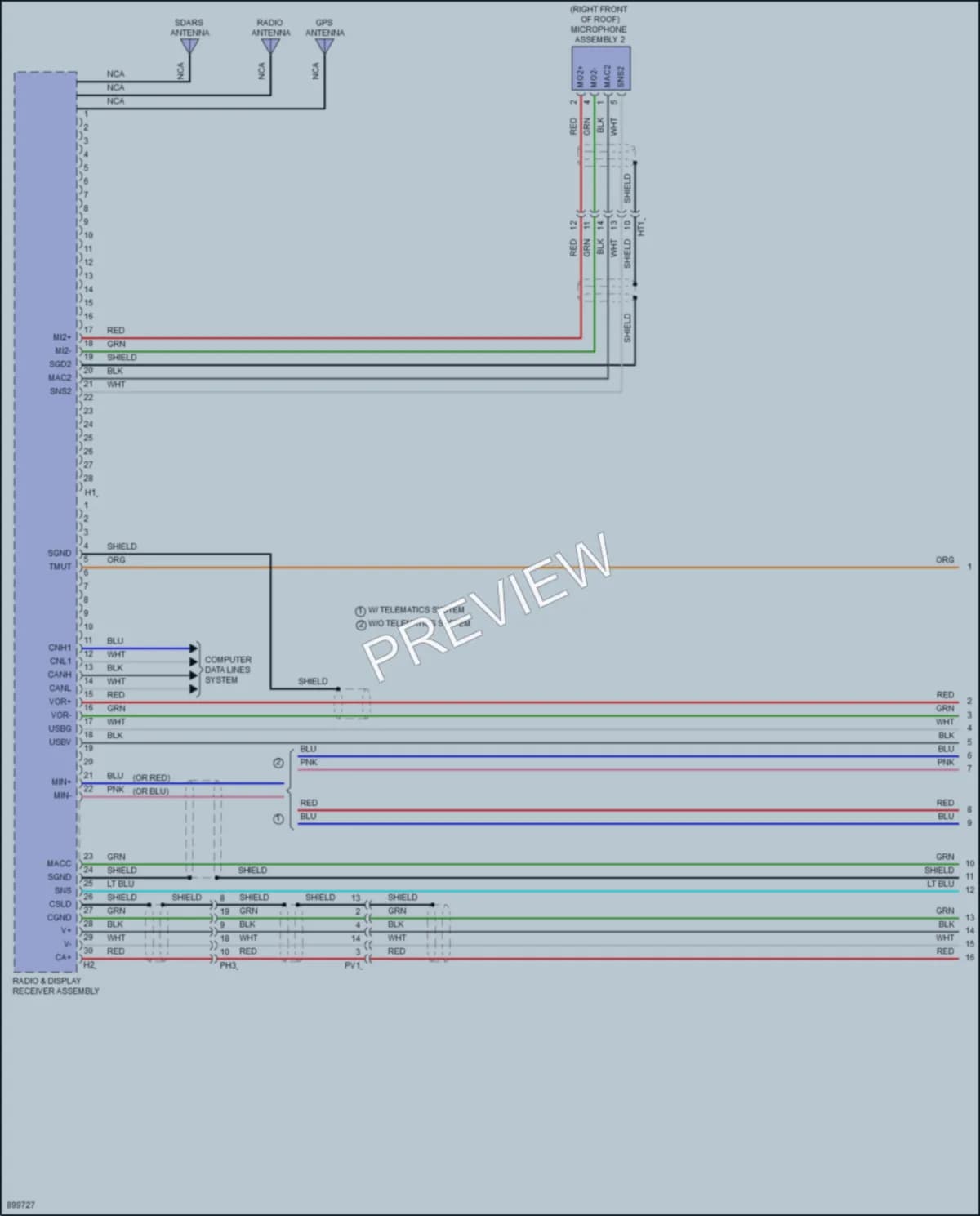 2025 Toyota CamryHybrid Radio wiring diagram preview