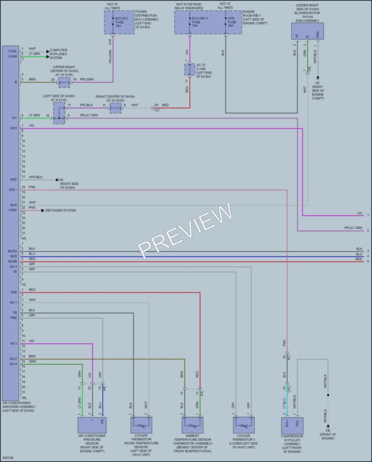 2025 Toyota Corolla Air Conditioning wiring diagram preview