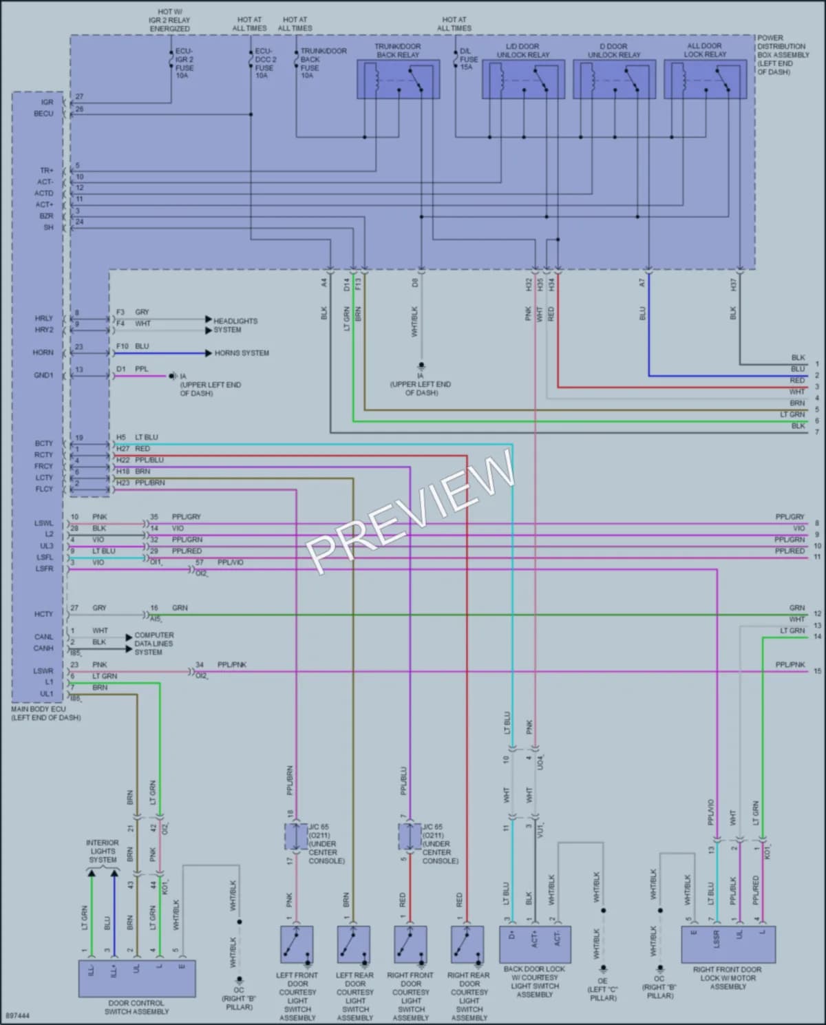 2025 Toyota Corolla Anti Theft wiring diagram preview