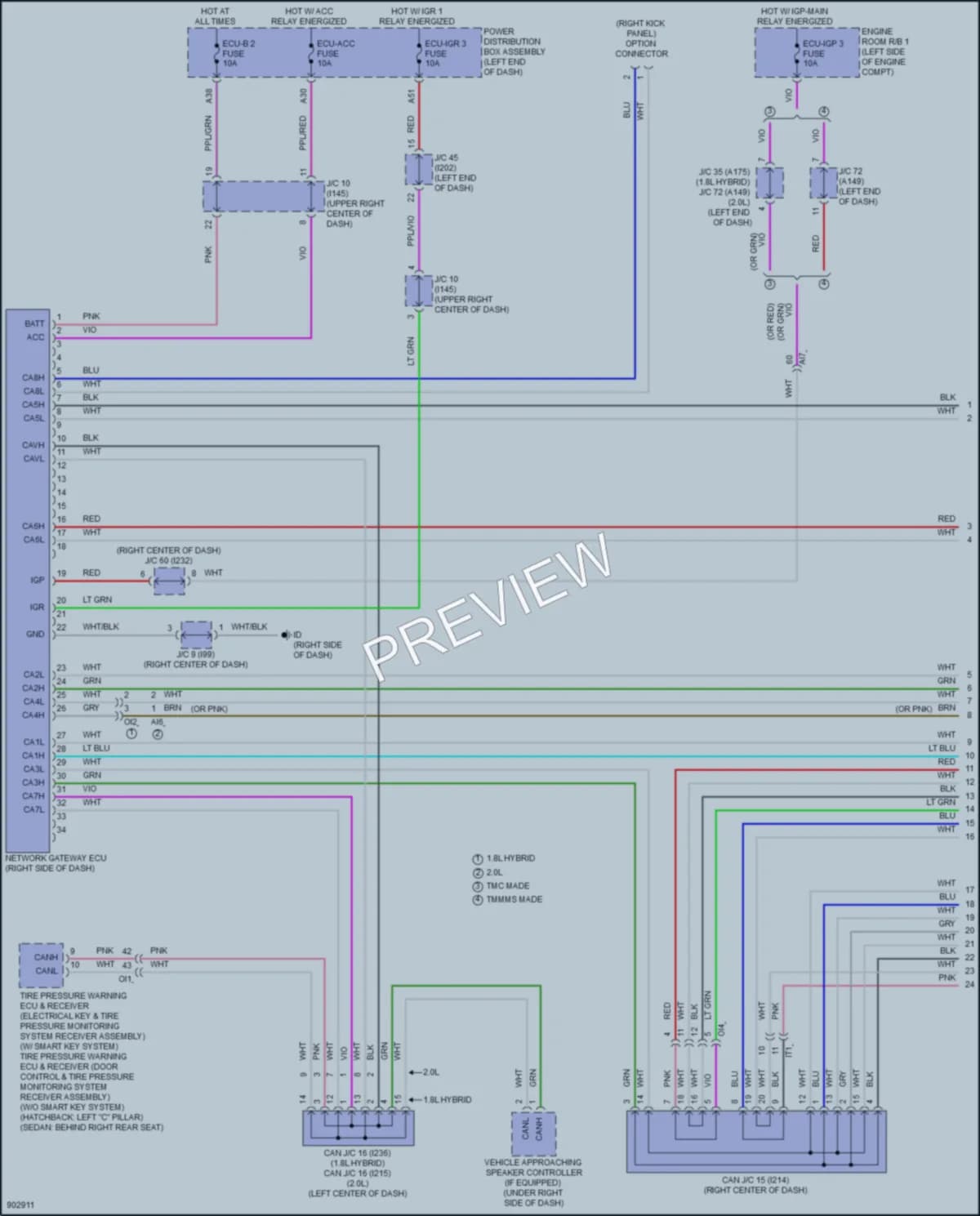2025 Toyota Corolla Computer Data Lines wiring diagram preview