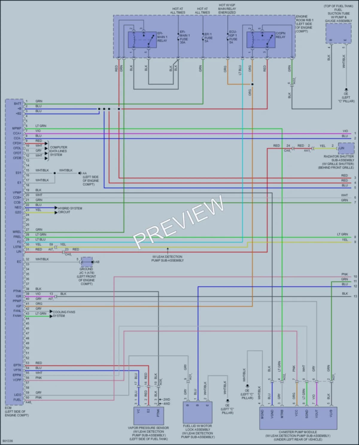 2025 Toyota Corolla Engine Performance wiring diagram preview