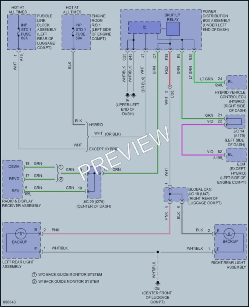 2025 Toyota CorollaCross Exterior Lights wiring diagram preview