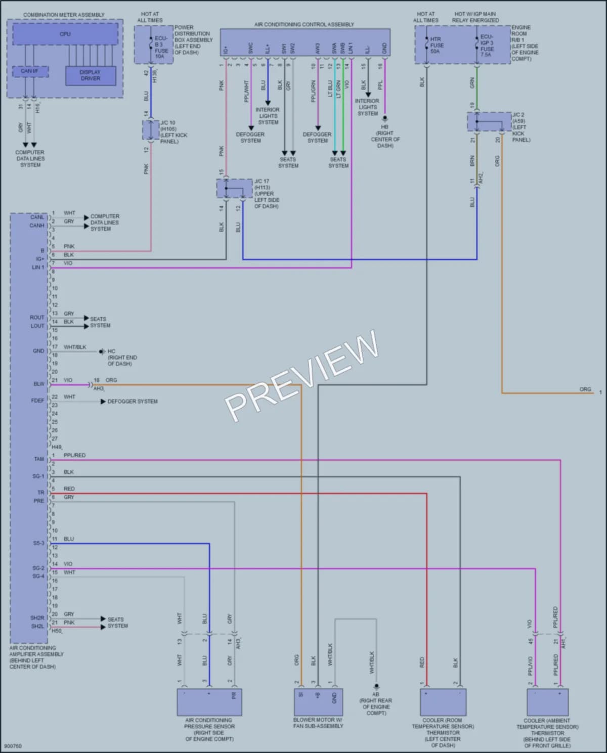 2025 Toyota CrownHybrid Air Conditioning wiring diagram preview