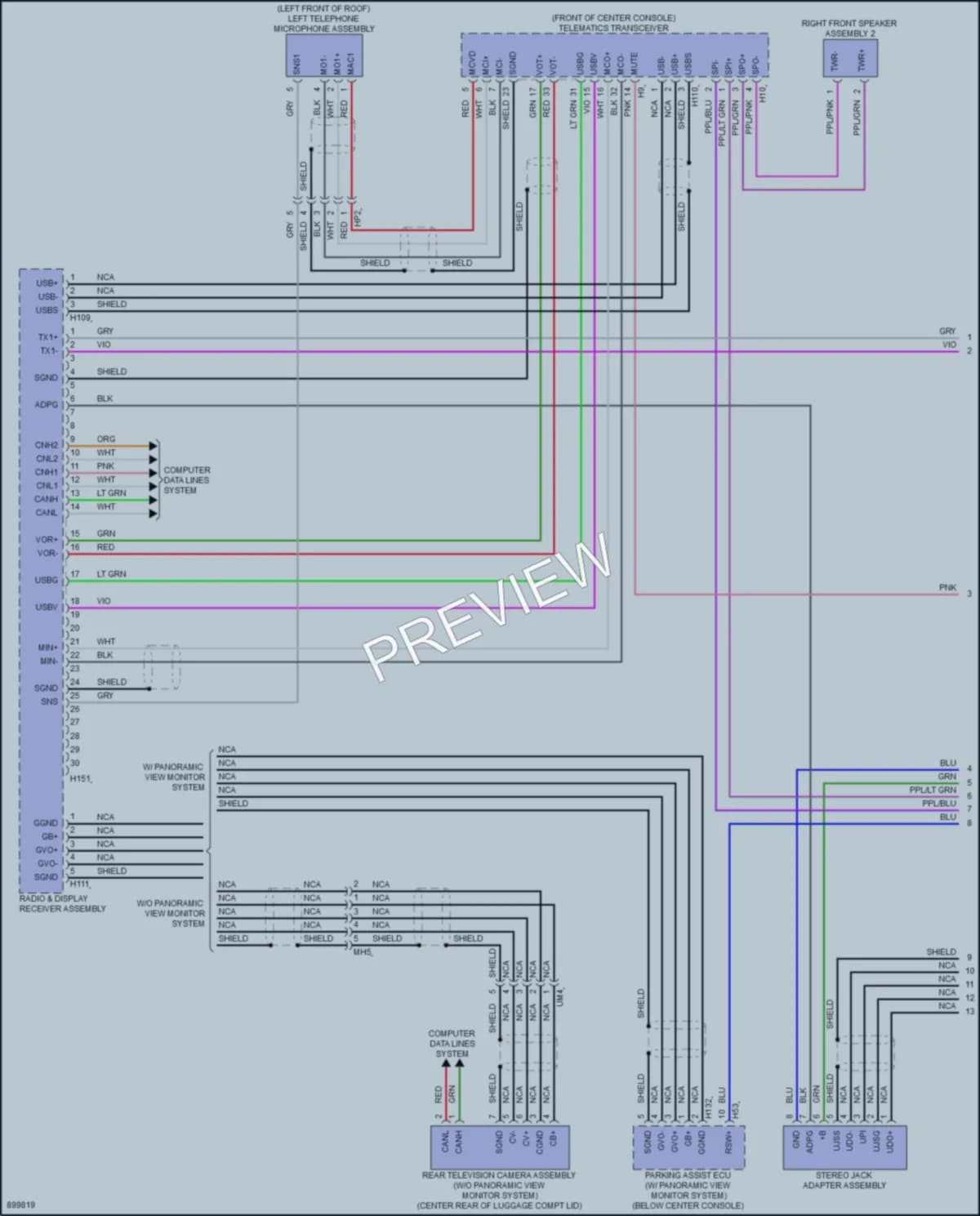 2025 Toyota CrownSignia Radio wiring diagram preview