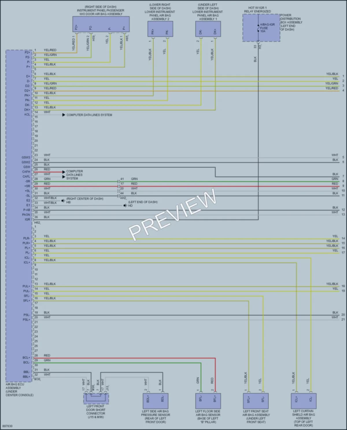 2025 Toyota CrownSignia Supplemental Restraints wiring diagram preview