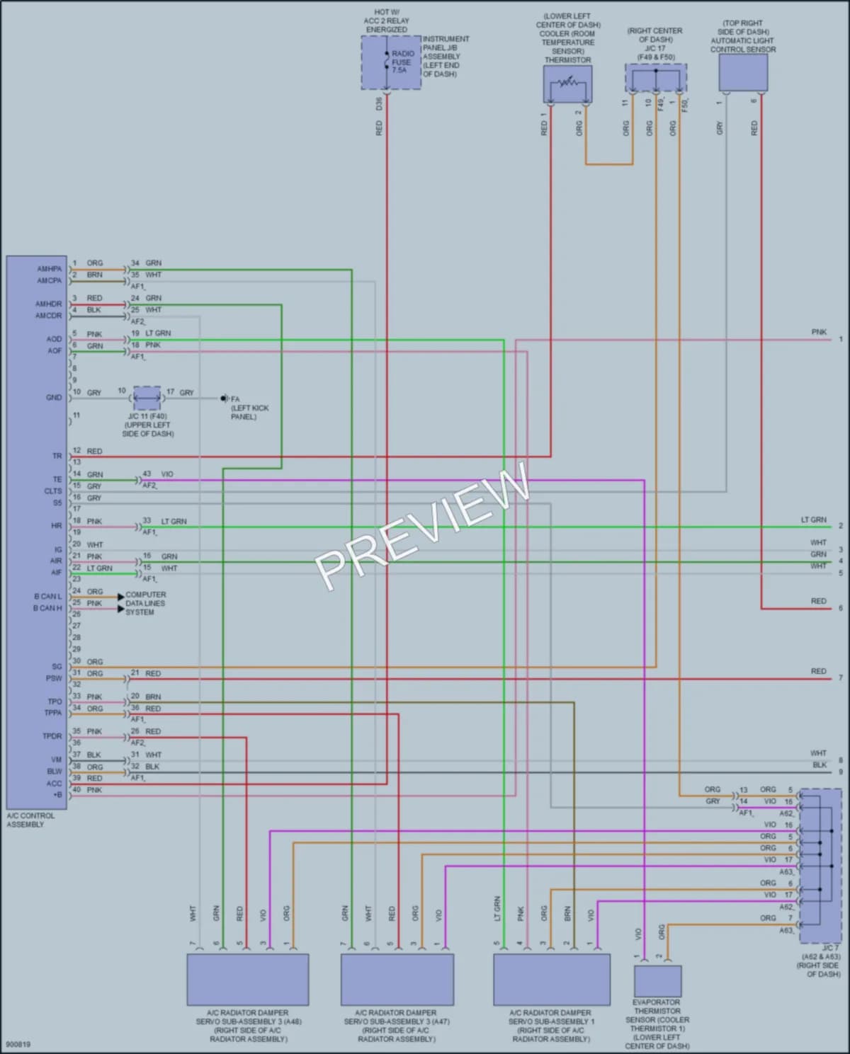2025 Toyota GR86 Air Conditioning wiring diagram preview