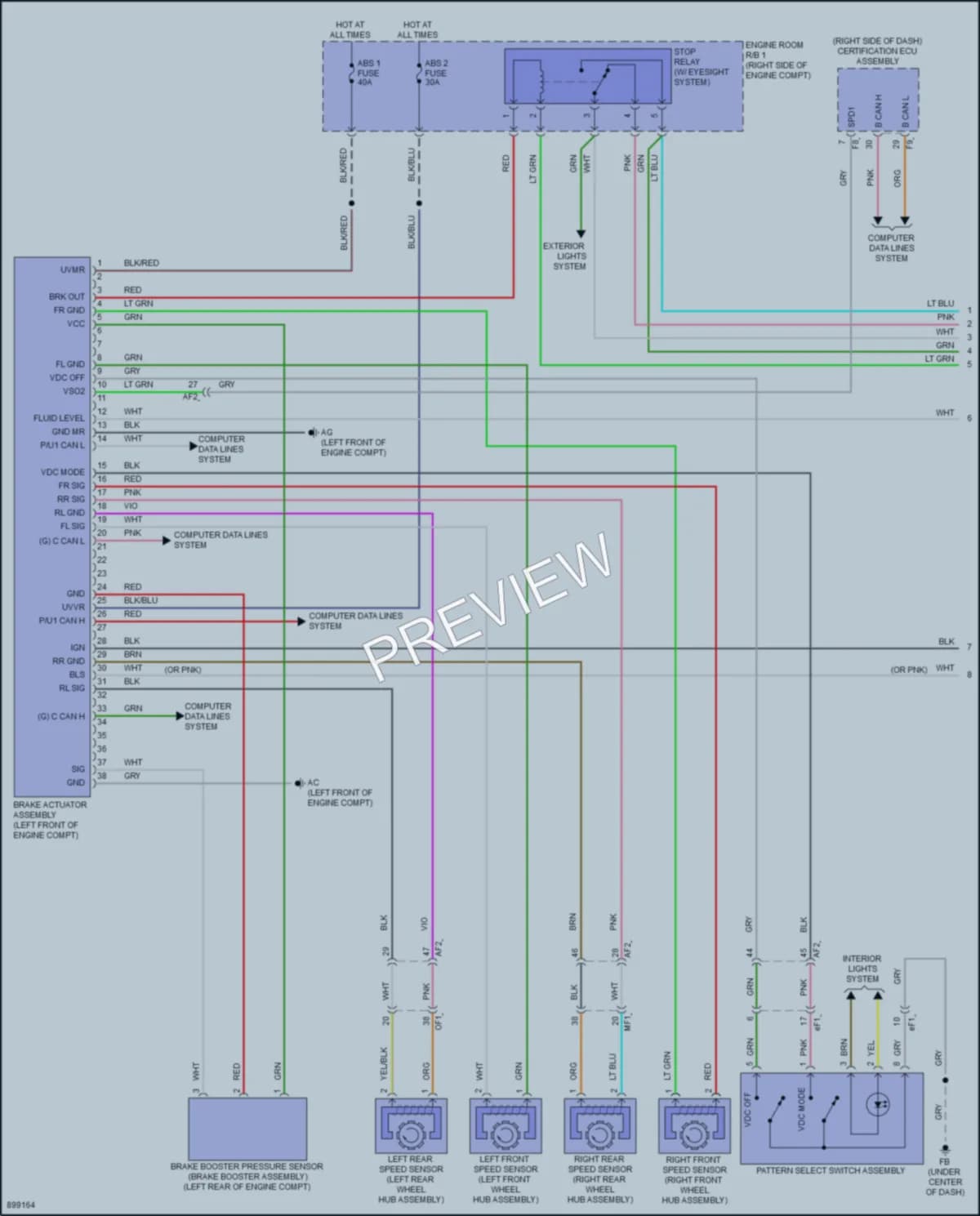 2025 Toyota GR86 Anti Lock Brakes wiring diagram preview