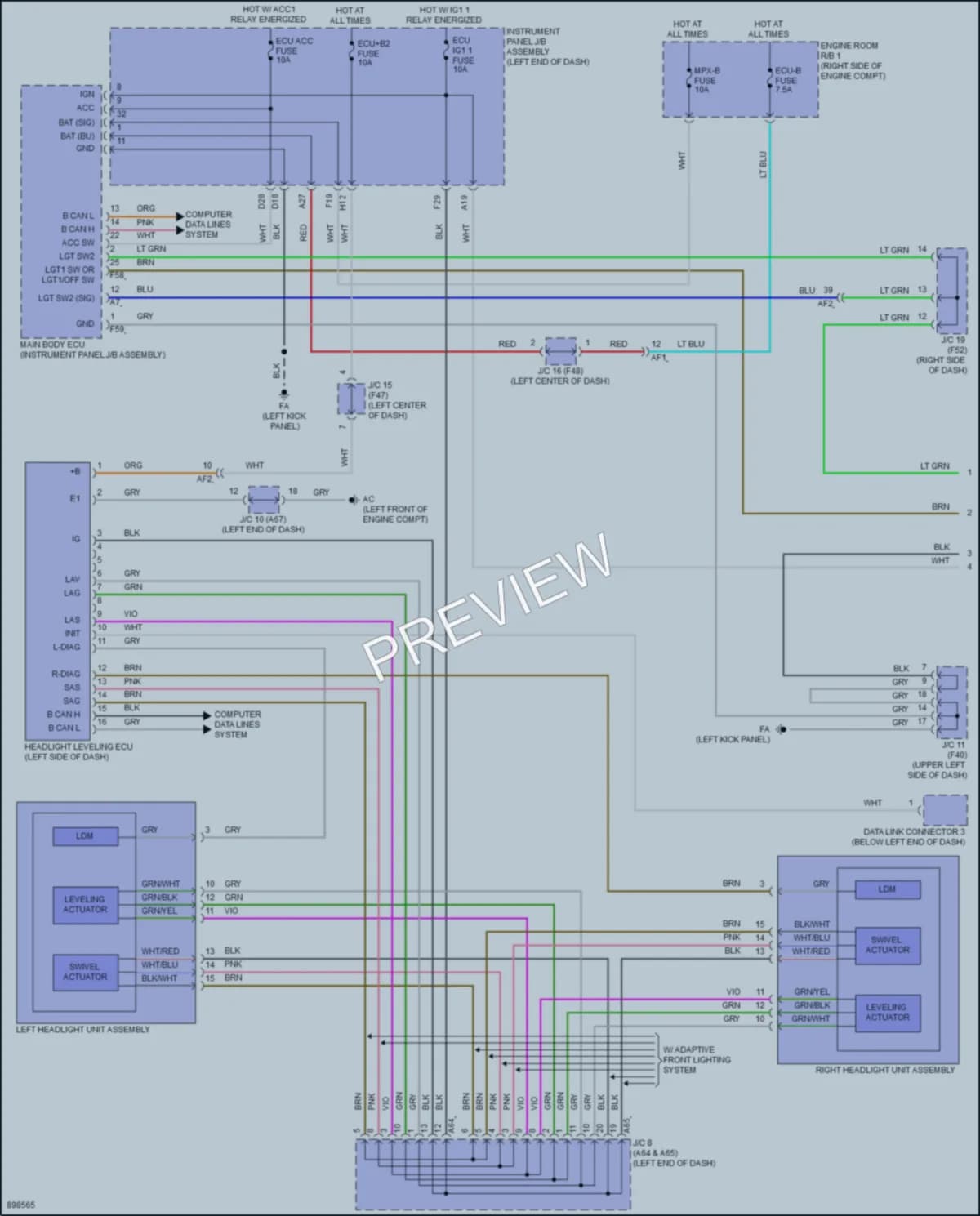 2025 Toyota GR86 Headlights wiring diagram preview