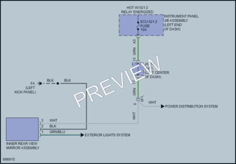 2025 Toyota GR86 Power Mirrors wiring diagram preview