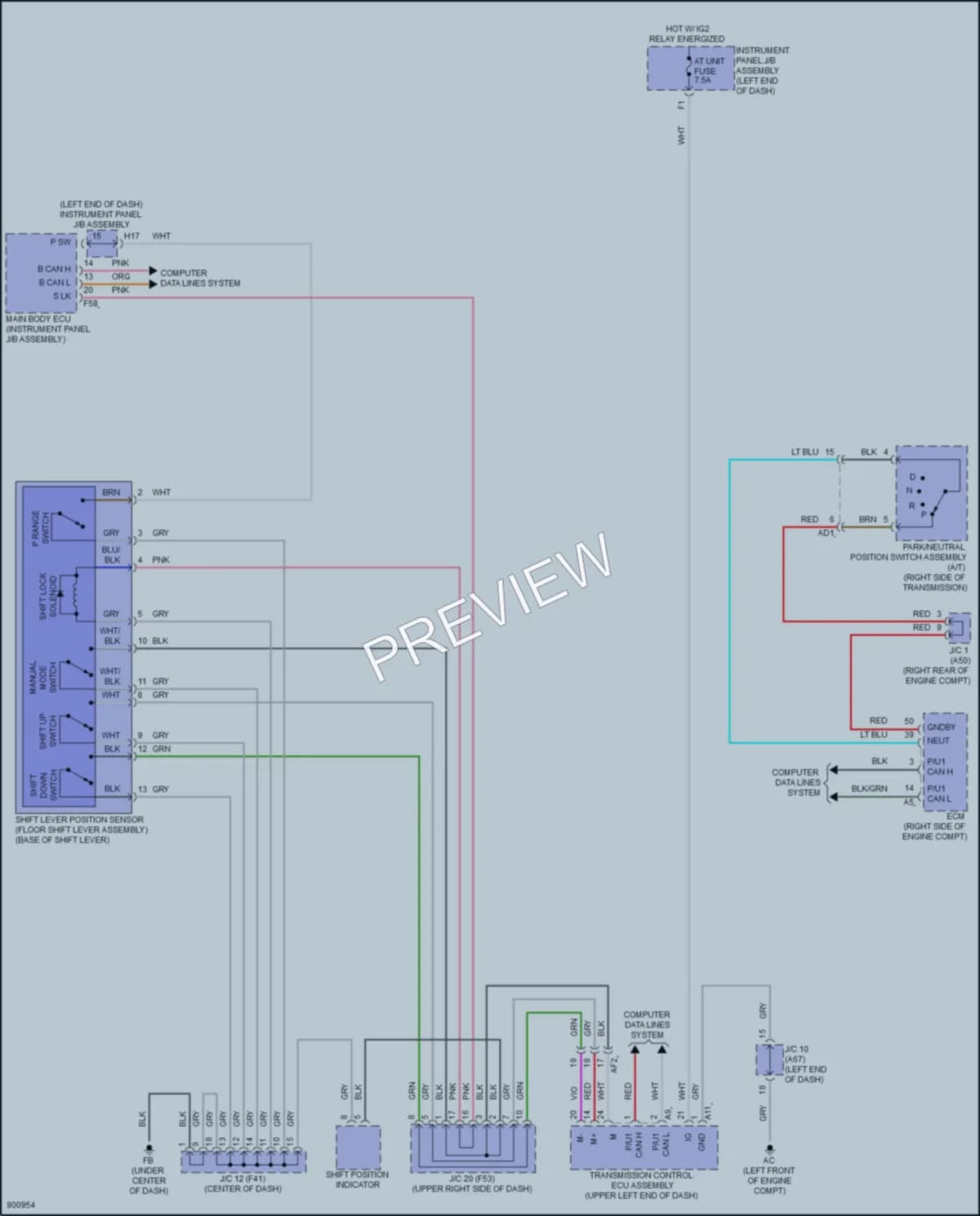 2025 Toyota GR86 Shift Interlock wiring diagram preview