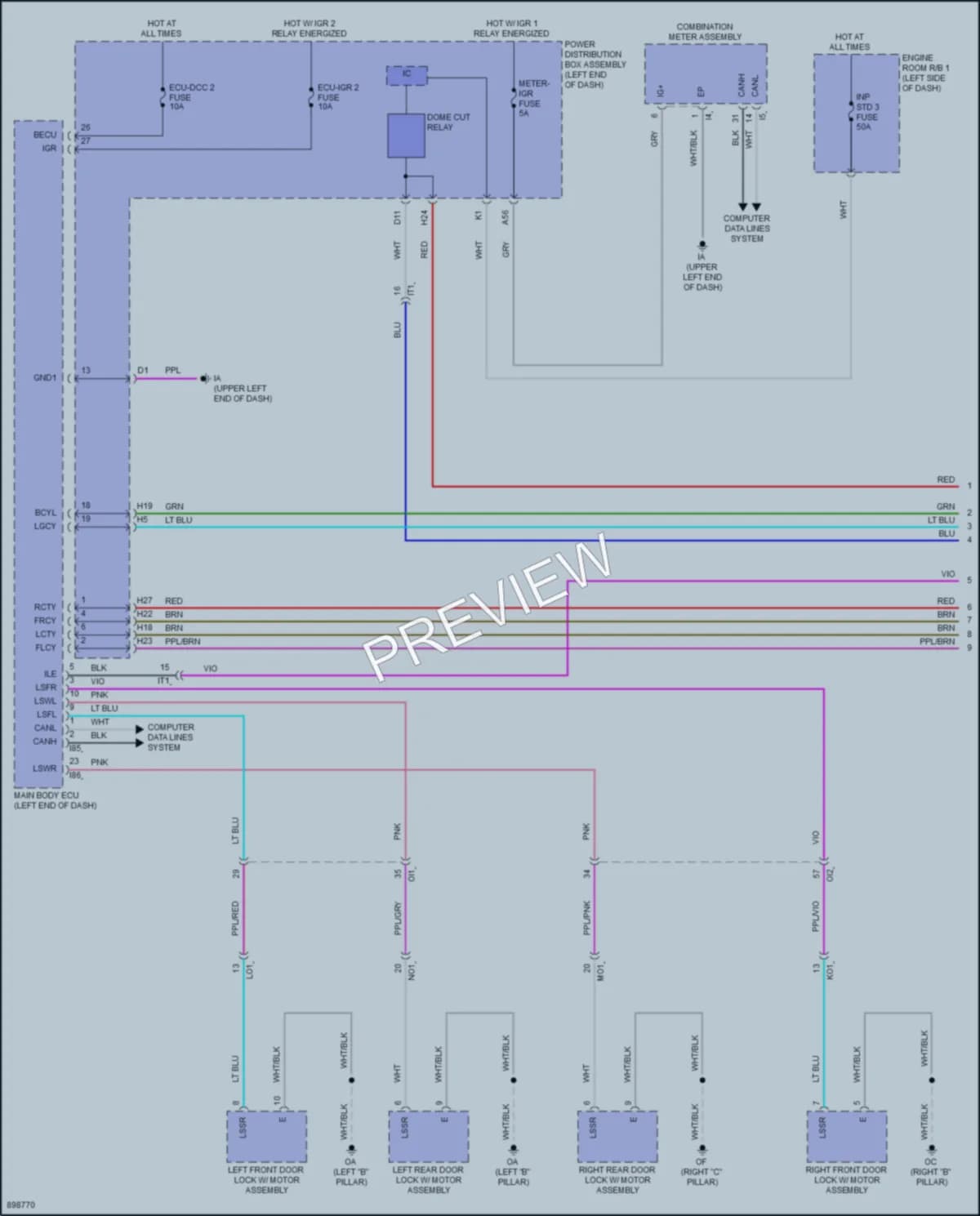 2025 Toyota GRCorolla Interior Lights wiring diagram preview