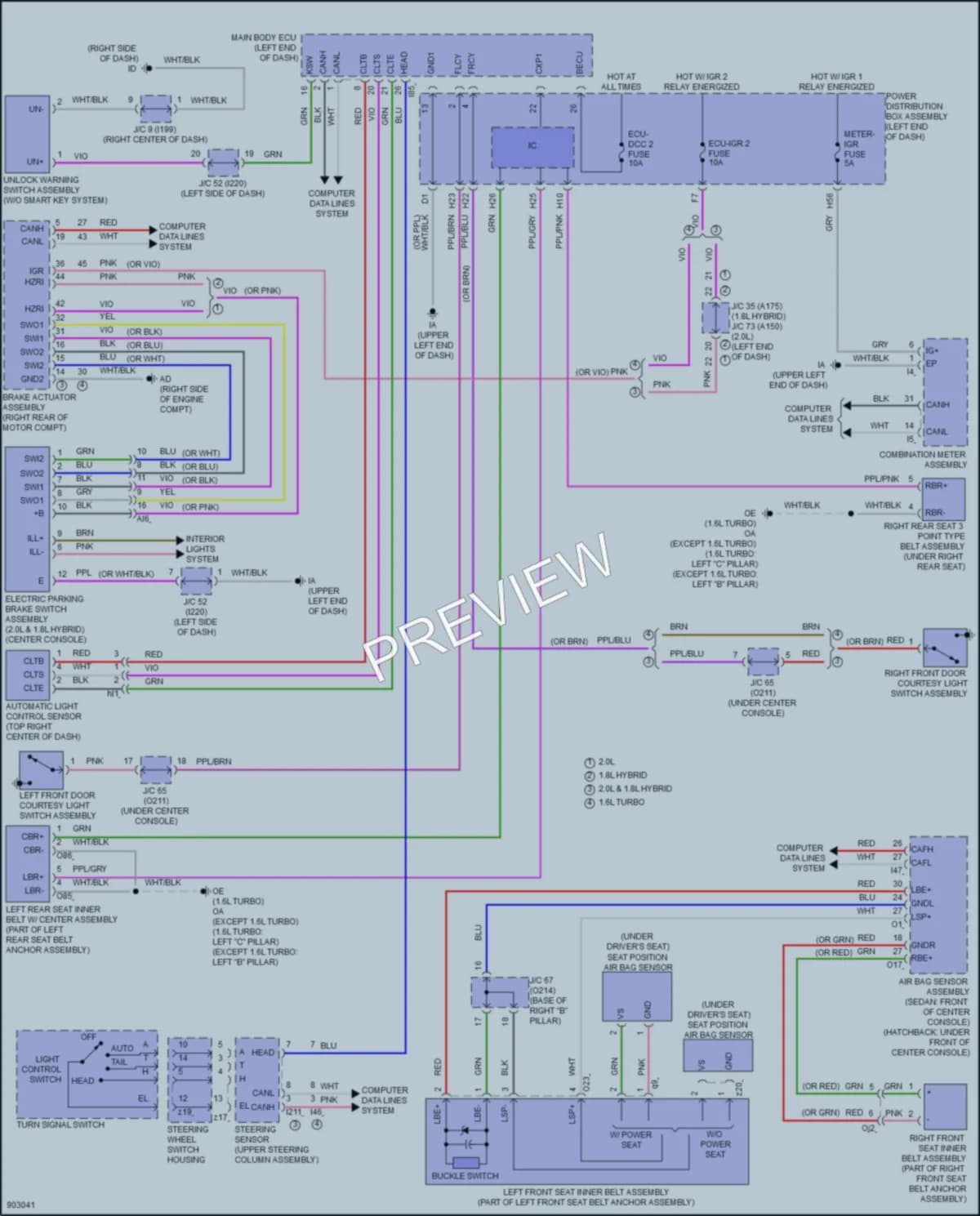 2025 Toyota GRCorolla Warning Systems wiring diagram preview