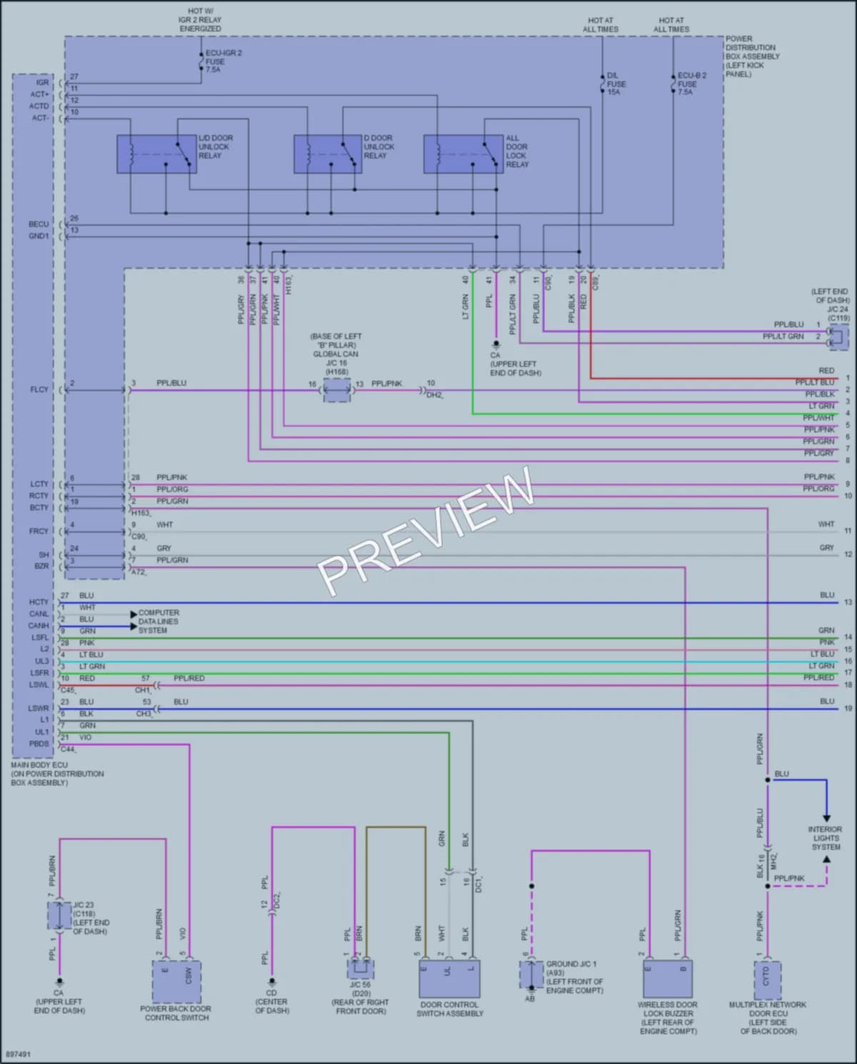 2025 Toyota GrandHighlander Anti Theft wiring diagram preview