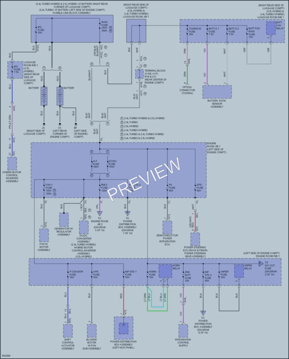 2025 Toyota GrandHighlander Power Distribution wiring diagram preview