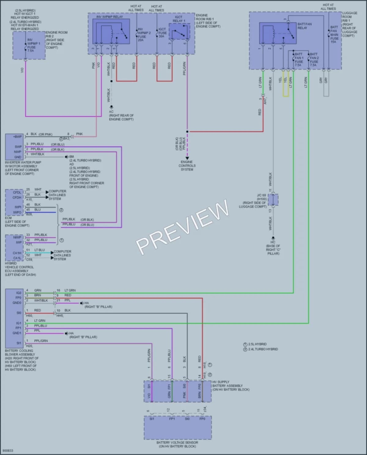 2025 Toyota Highlander Cooling Fan wiring diagram preview