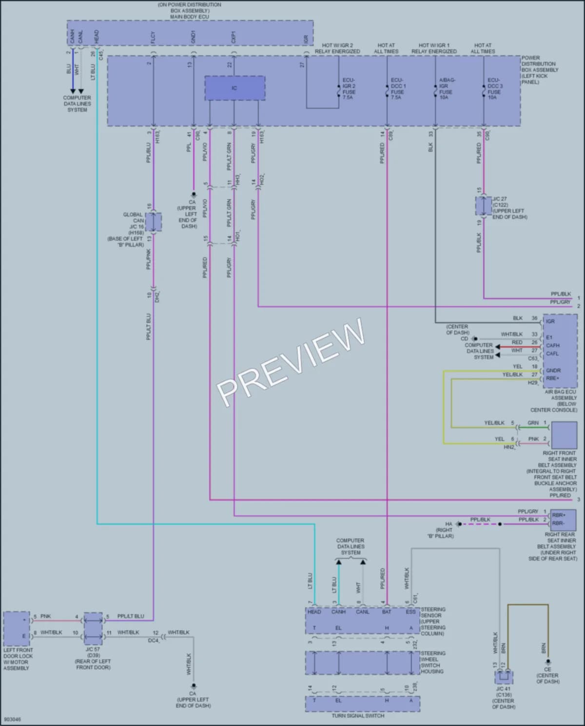 2025 Toyota Highlander Warning Systems wiring diagram preview