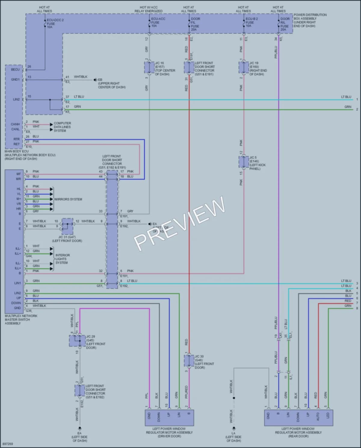 2025 Toyota LandCruiser Power Windows wiring diagram preview