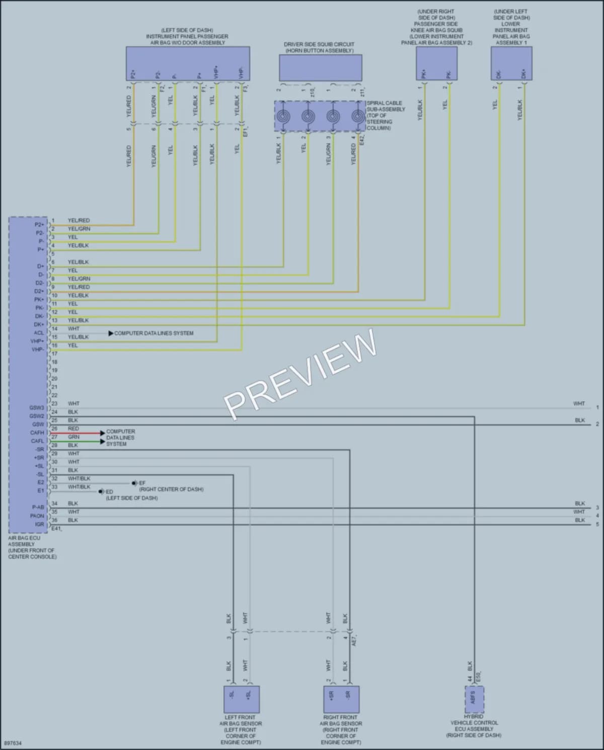 2025 Toyota LandCruiser Supplemental Restraints wiring diagram preview