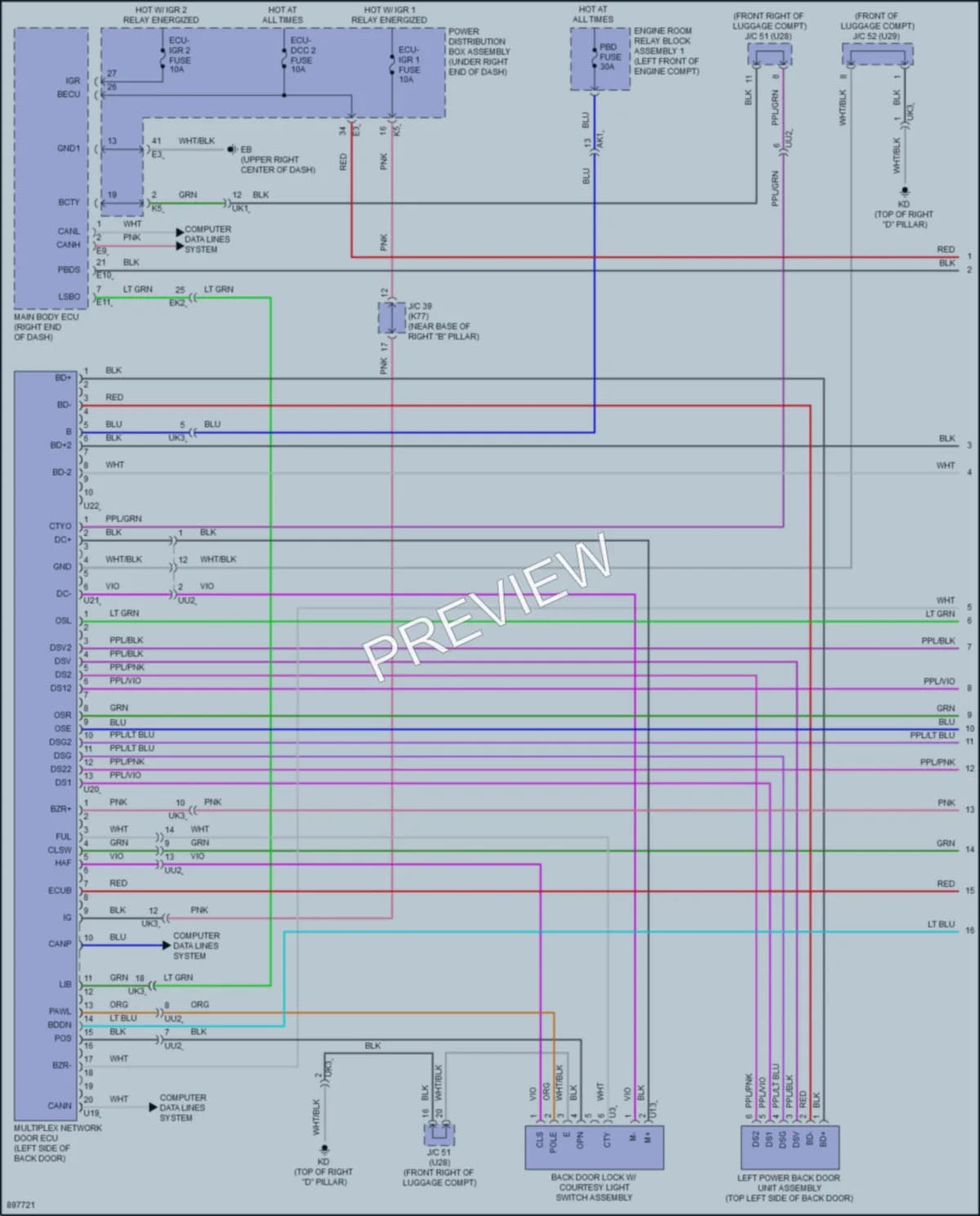 2025 Toyota LandCruiser Trunk Tailgate Fuel Door wiring diagram preview