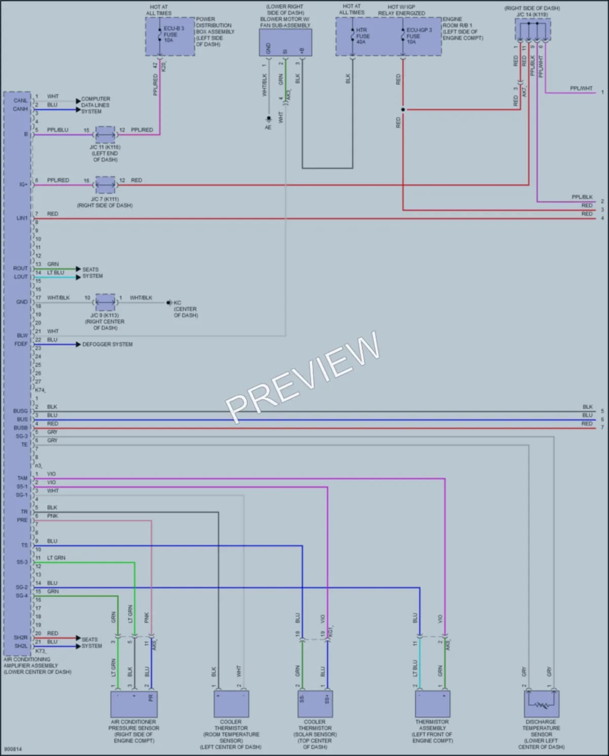 2025 Toyota Prius Air Conditioning wiring diagram preview