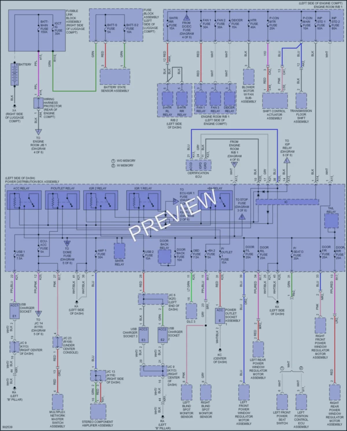 2025 Toyota Prius Power Distribution wiring diagram preview
