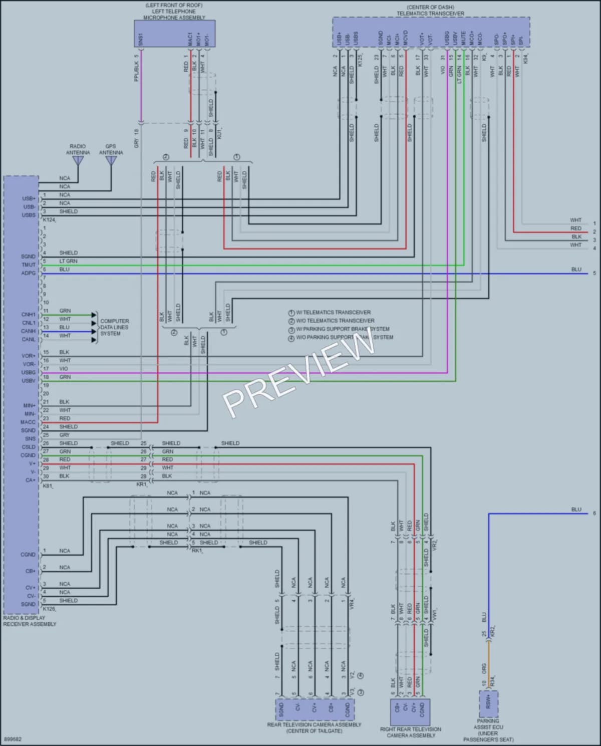 2025 Toyota Prius Radio wiring diagram preview