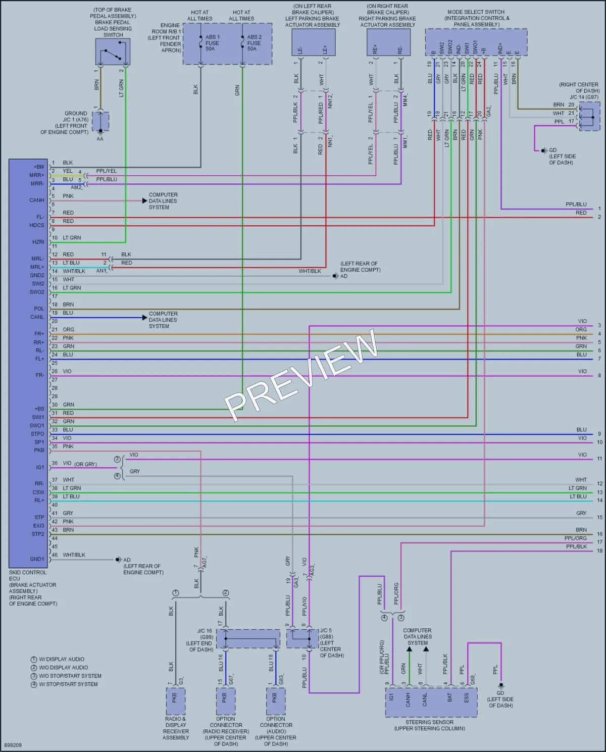 2025 Toyota RAV4 Anti Lock Brakes wiring diagram preview