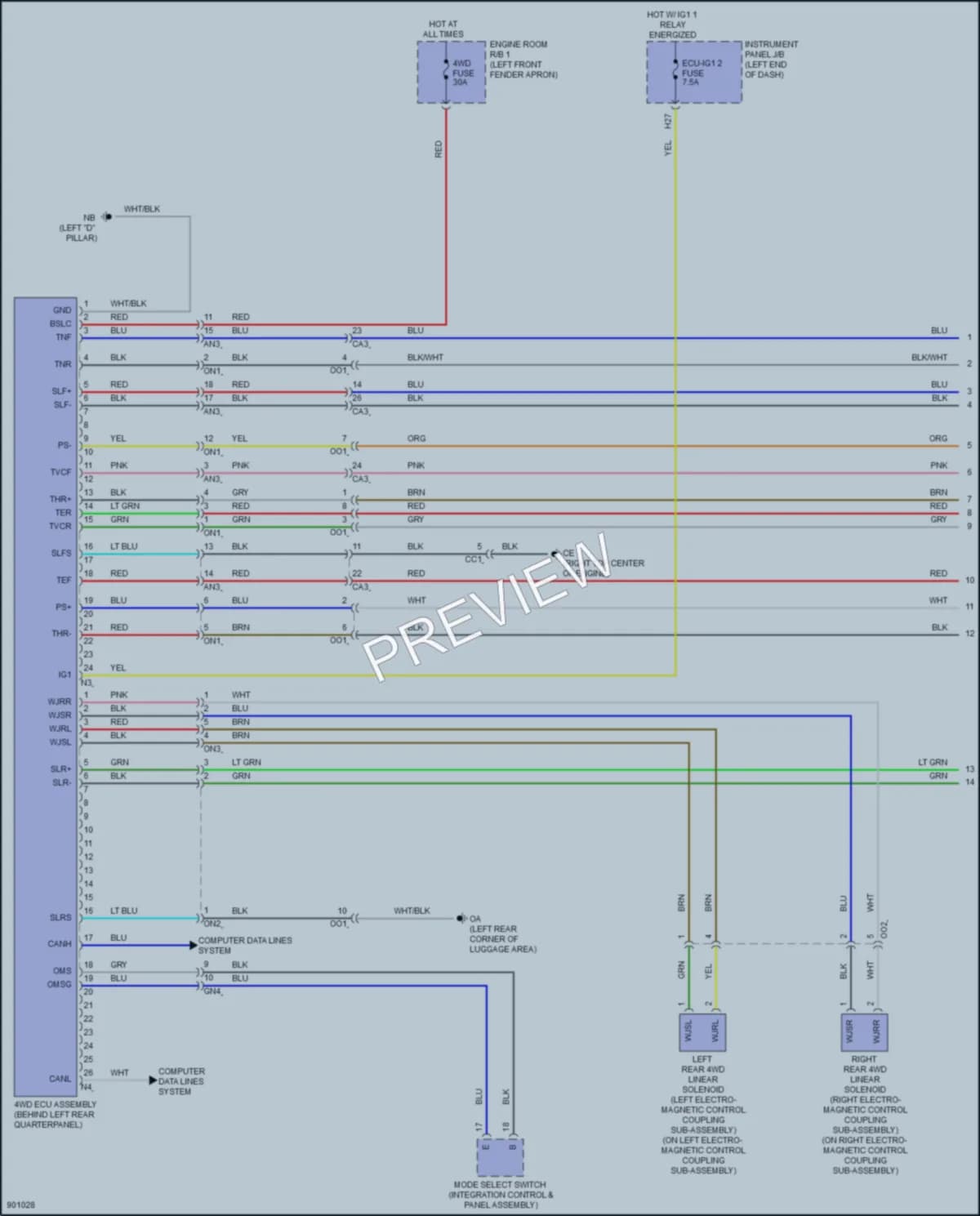 2025 Toyota RAV4 Transmission wiring diagram preview