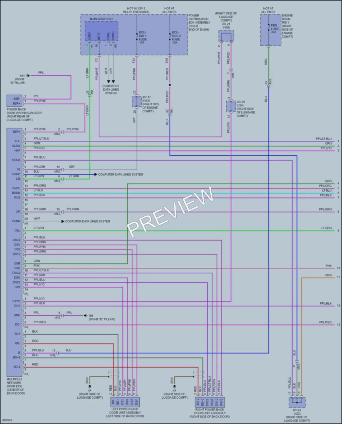 2025 Toyota Sequoia Trunk Tailgate Fuel Door wiring diagram preview