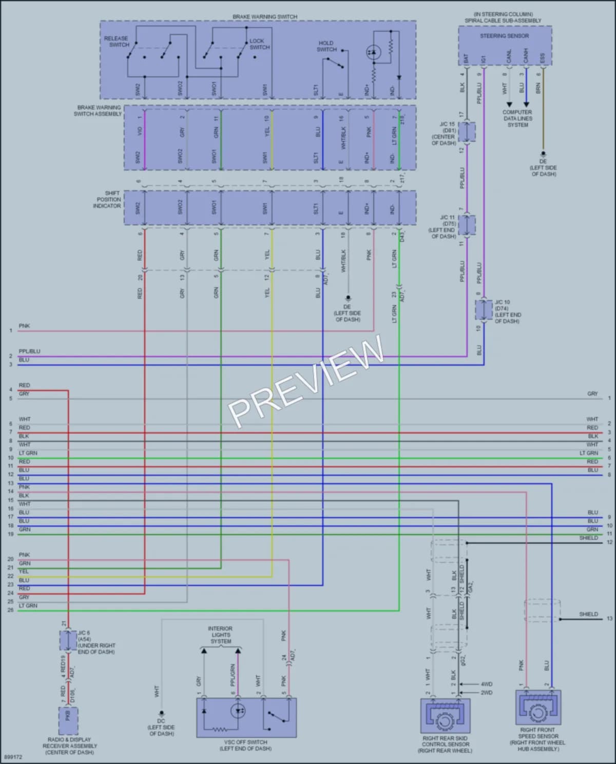 2025 Toyota Sienna Anti Lock Brakes wiring diagram preview