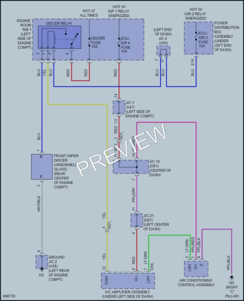 2025 Toyota Sienna Defoggers wiring diagram preview