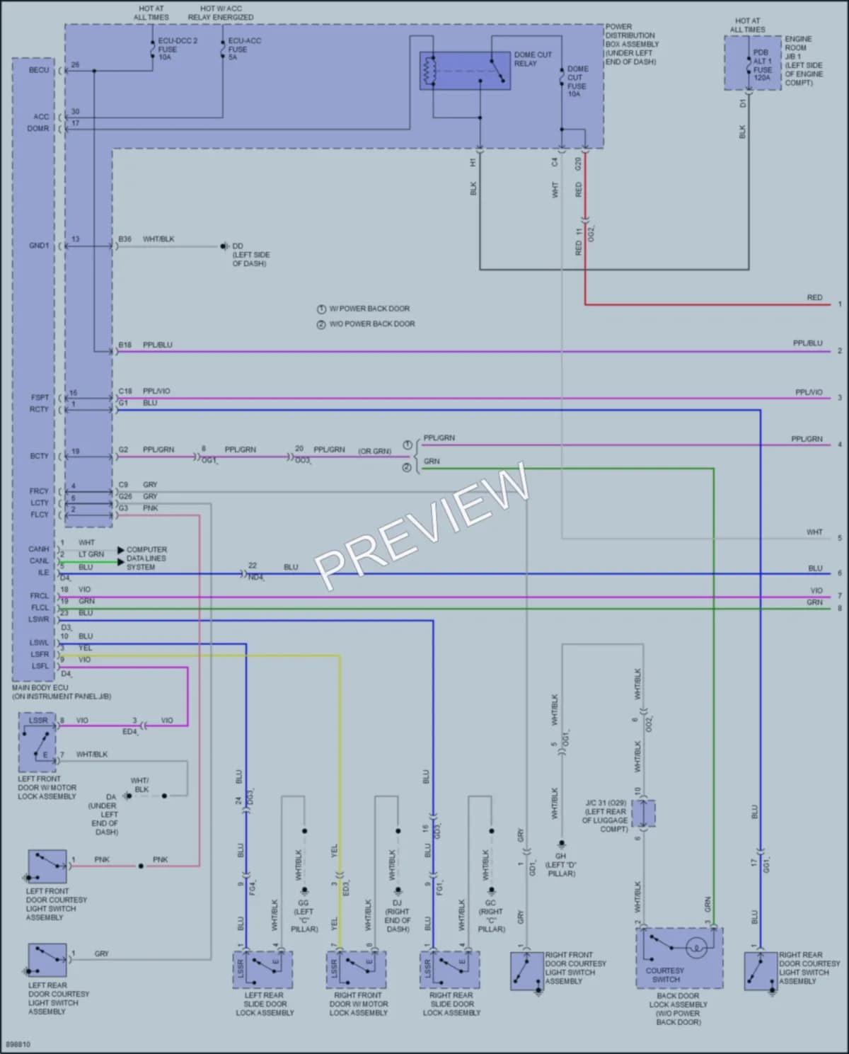 2025 Toyota Sienna Interior Lights wiring diagram preview