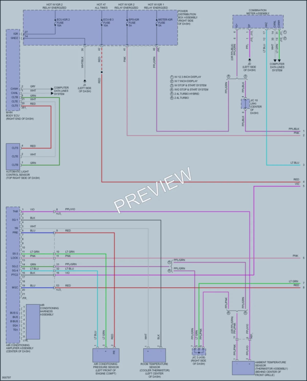 2025 Toyota Tacoma Air Conditioning wiring diagram preview