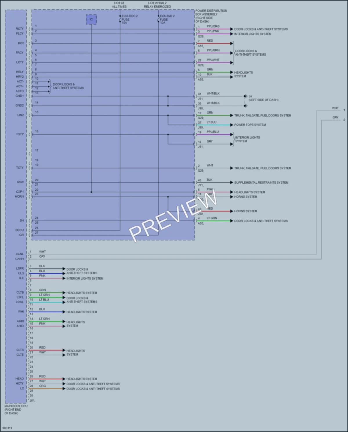 2025 Toyota Tacoma Body Control Modules wiring diagram preview