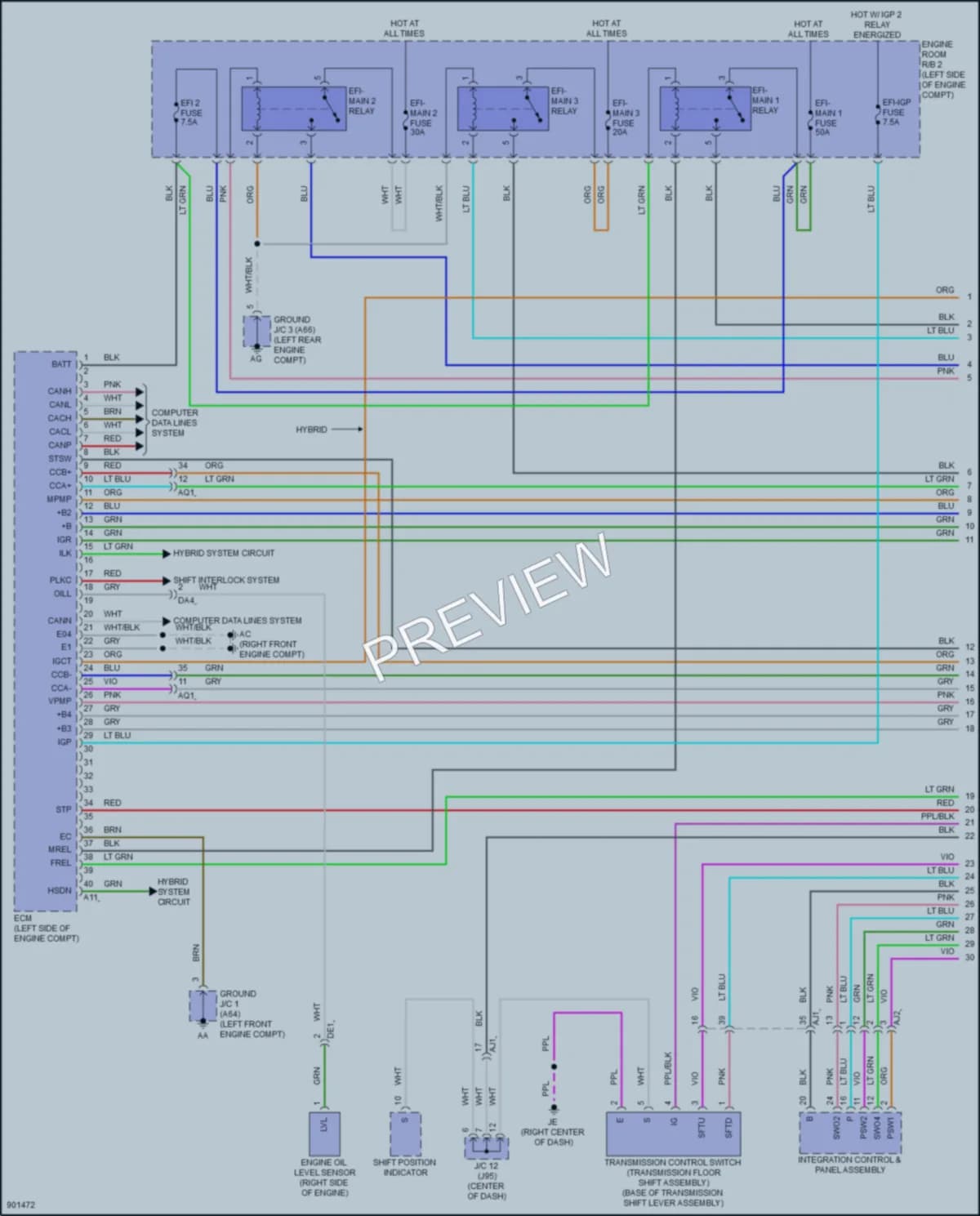 2025 Toyota Tacoma Engine Performance wiring diagram preview