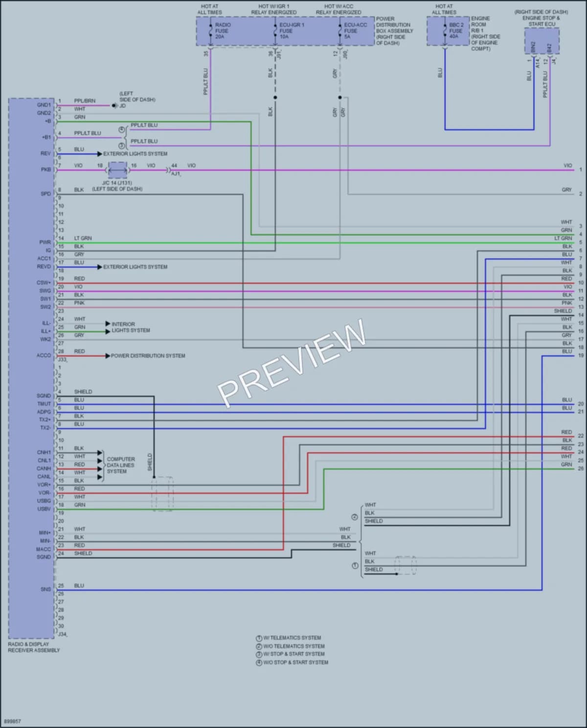 2025 Toyota Tacoma Radio wiring diagram preview