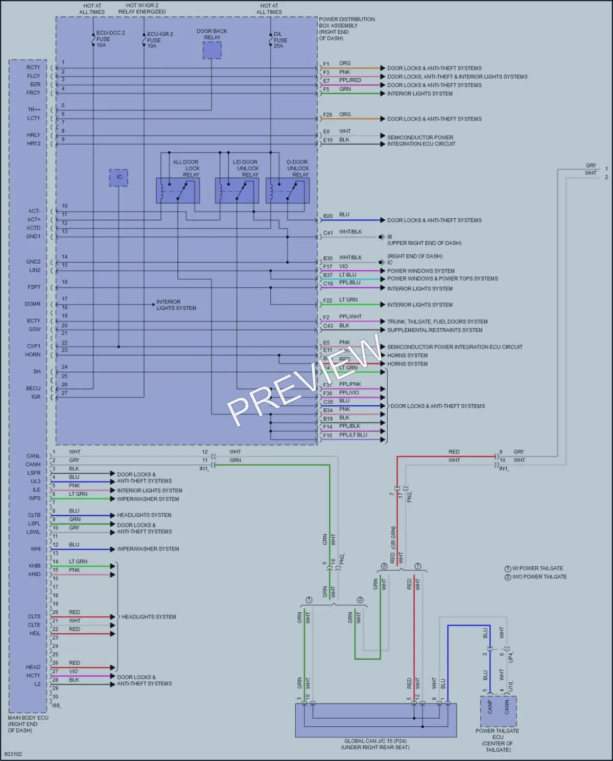 2025 Toyota Tundra Body Control Modules wiring diagram preview