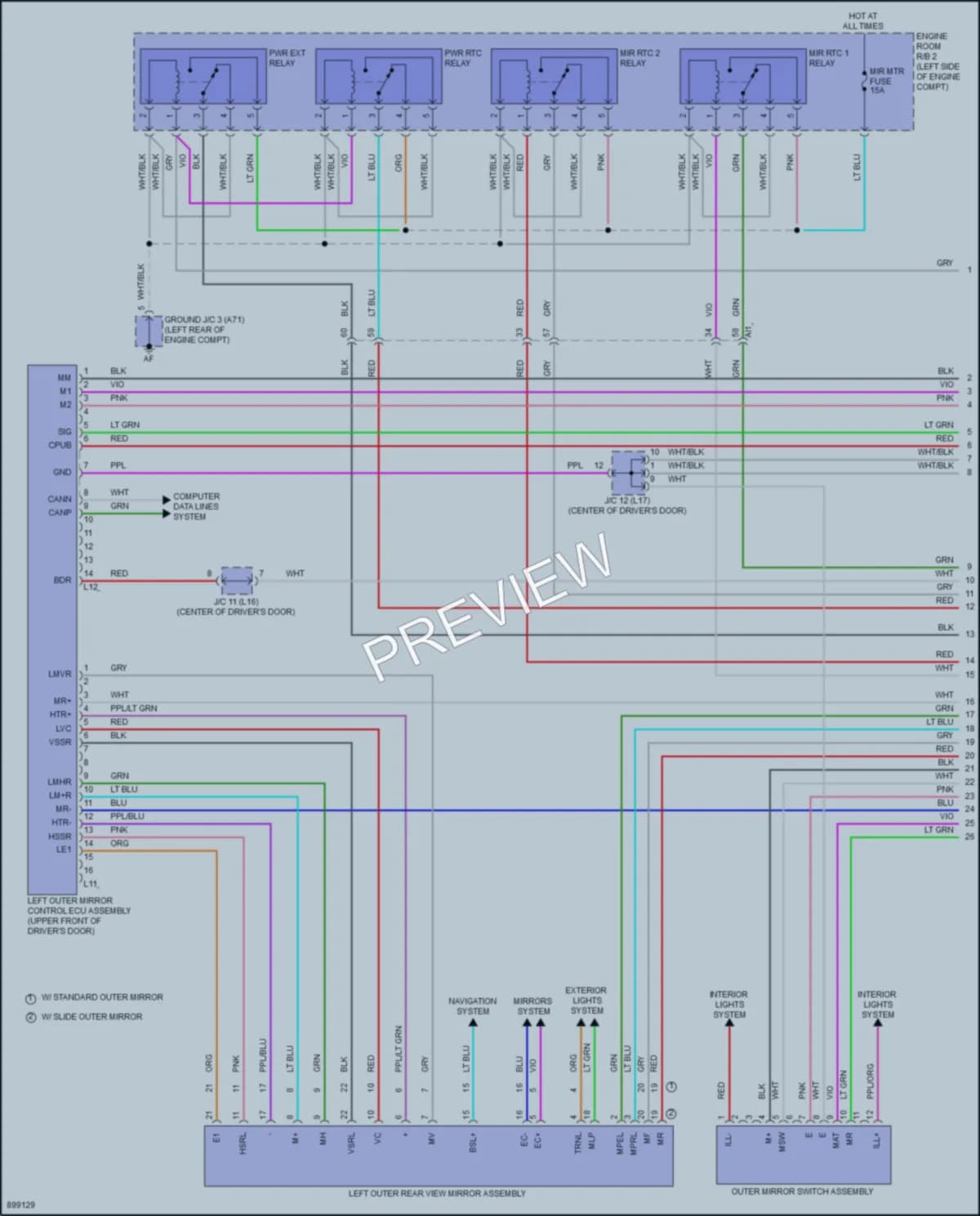 2025 Toyota Tundra Memory Systems wiring diagram preview