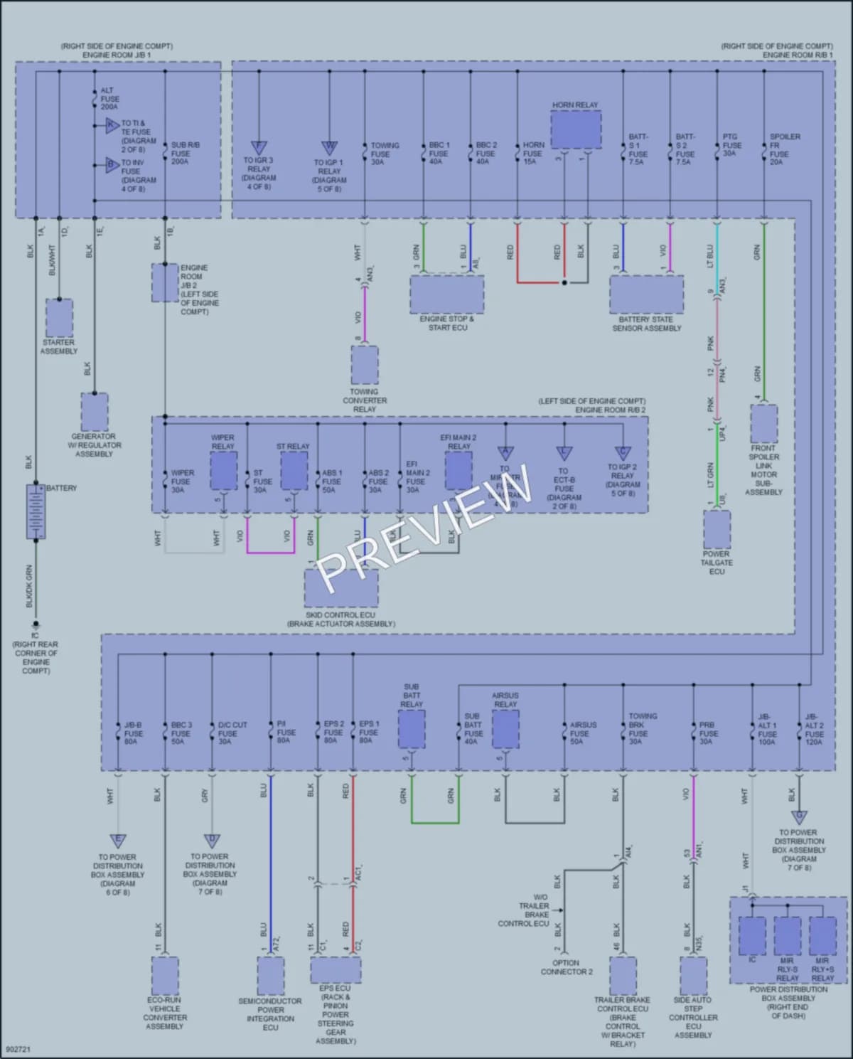 2025 Toyota Tundra Power Distribution wiring diagram preview