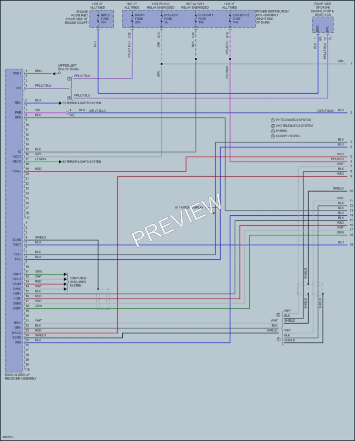 2025 Toyota Tundra Radio wiring diagram preview