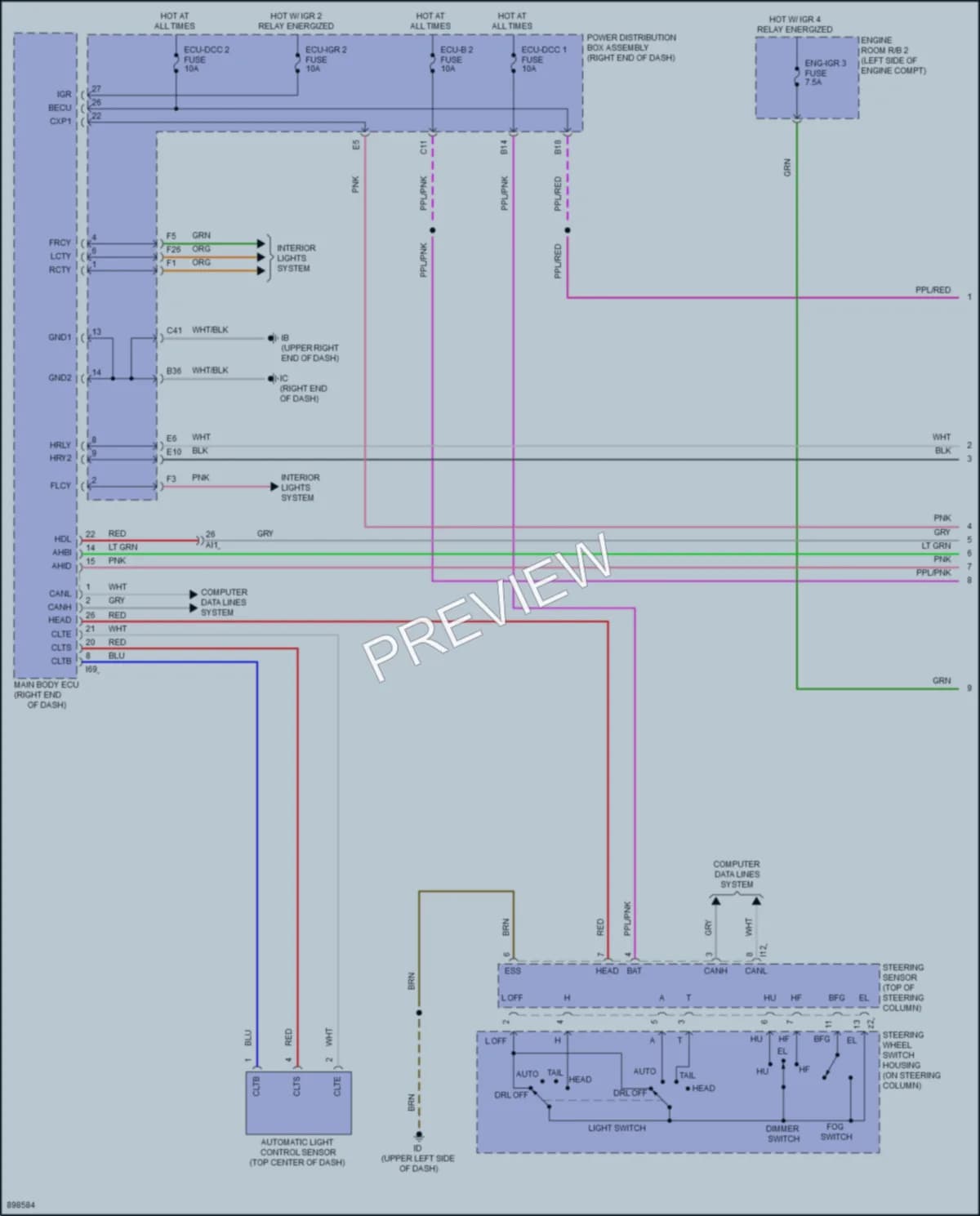 2025 Toyota TundraHybrid Headlights wiring diagram preview
