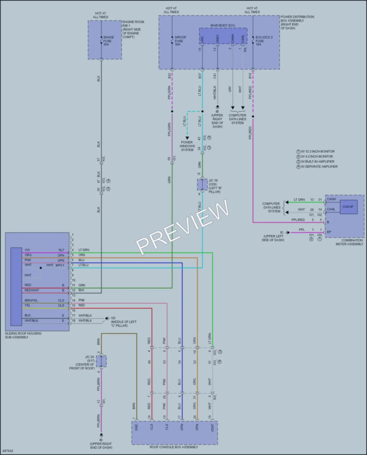 2025 Toyota TundraHybrid Power Top Sunroof wiring diagram preview