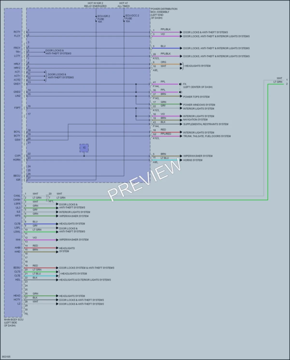 2025 Toyota bZ4X Body Control Modules wiring diagram preview